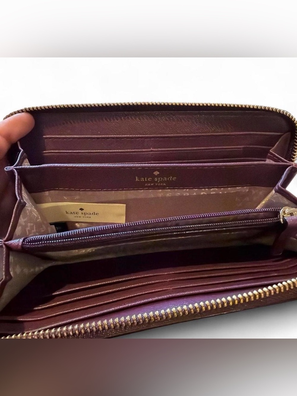 Kate Spade Zip-Around Wallet in Deep Burgundy - Picture 5 of 8